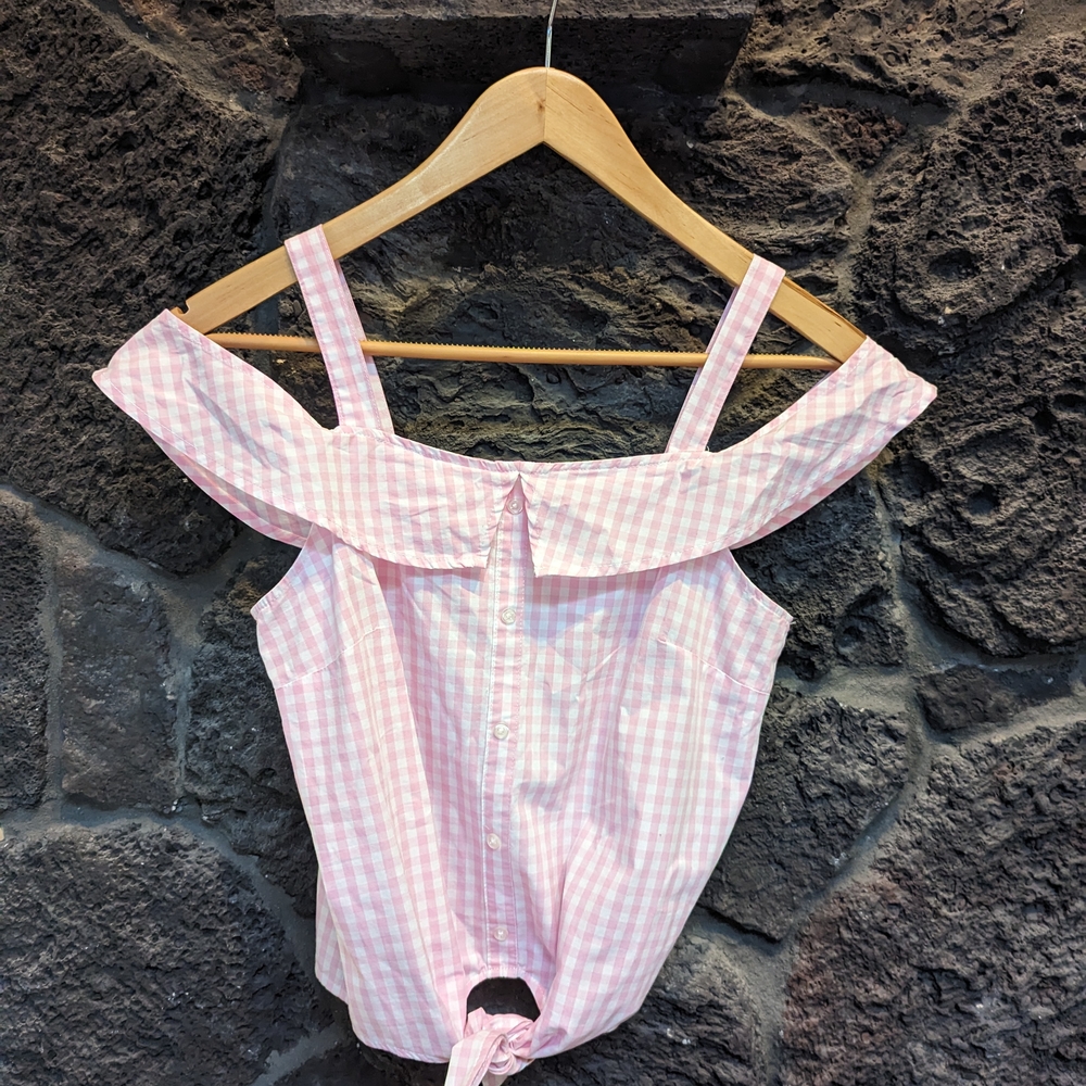 Ultra Flirt Pink Checkered Blouse